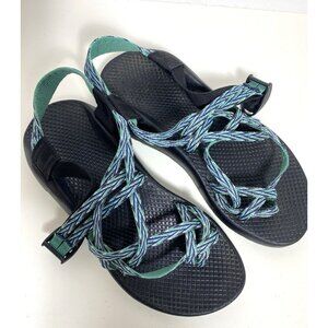 Chaco Womens Sandals Classic Z3 Strappy Hiking Rafting Green & Blue Size 7